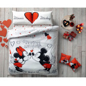 Taç Lisanslı Disney Minnie And Mickey Perfect Çift Kişilik Nevresim Takımı - 2