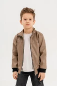 Fermuarlı Klasik Erkek Çocuk Deri Ceket thumbnail 10