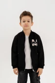 Deri Garnili Cepli Fermuarlı Erkek Çocuk Kolej Ceket - 6