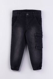 Erkek Çocuk Jogger Kargo Cepli Kot Pantalon - 2