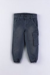 Erkek Çocuk Jogger Kargo Cepli Kot Pantalon - 5
