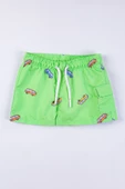 Erkek Çocuk Araba Desenli Yeşil Deniz Şortu thumbnail 2