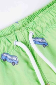 Erkek Çocuk Araba Desenli Yeşil Deniz Şortu thumbnail 3
