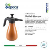 Epoca MIZU 1750 Teracotta ve Stone Rengi Sivi Püskürtme Pompasi 1,75Lt. - 3