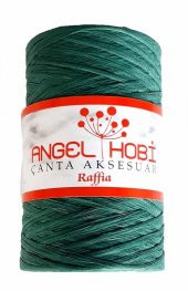 Angel Çanta Aksesuar Yeşil Renk Rafya İp - 1