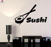 Dekorasyon Cam Duvar Sticker Suşi Bar Restoran Gıda Japon Mutfağı Çıkartmalar Benzersiz Hediyelik - 1