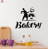 Pastane, Fırın Duvar Sticker Fırıncı Evi Fırın Fırını Taze Ekmek Mağazası Çıkartmaları - 1