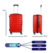 Vegmann Delphin Kırmızı Orta Boy Valiz thumbnail 2