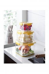 3'lü Kare Saklama Kabı Chef Box 00797 - 1