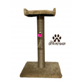 OKYA PETSHOP KEDİ TIRMALAMA TAHTASI VE YATAĞI-60 CM -BEJ - 1
