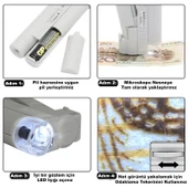 DailyTech 100X Mini Taşınabilir El Mikroskop Büyüteç LED lamba Işığı - 6