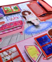 2 Set - 27 Parça  Banyo ve Yatak Odası Keçe Cırtlı Aktivite Sayfası - 3