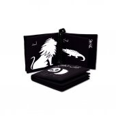 Arapça Siyah-Beyaz Vahşi Hayvanlar Kumaş Sessiz Kitap A138 - Bez Kitap thumbnail 3