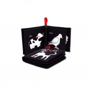 Arapça Siyah-Beyaz Evcil Hayvanlar Kumaş Sessiz Kitap A137 - Bez Kitap thumbnail 3