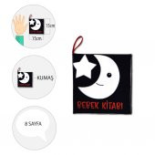 Bebek Siyah-Beyaz Kumaş Sessiz Kitap T397 - Bez Kitap - 4
