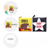 2 Kitapİngilizce Orman Hayvanları ve Siyah Beyaz Bebek Kumaş Sessiz Kitap E127 E136 - Bez Kitap thumbnail 4
