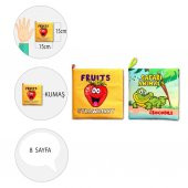 2 Kitapİngilizce Meyveler ve Safari Hayvanları Kumaş Sessiz Kitap E126 E130 - Bez Kitap thumbnail 4