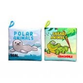 2 Kitapİngilizce Kutup Hayvanları ve Safari Hayvanları Kumaş Sessiz Kitap E125 E130 - Bez Kitap thumbnail 1