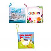 3 Kitap İngilizce Renkler , Kutup ve Çiftlik Hayvanları Kumaş Sessiz Kitap thumbnail 1