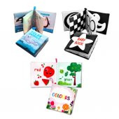 3 Kitapİngilizce Kutup Hayvanları , Renkler ve Siyah Beyaz Bebek Kumaş Sessiz Kitap E125 E129 E136 - Bez Kitap thumbnail 3