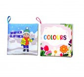 2 Kitapİngilizce Kışlık Giysiler ve Renkler Kumaş Sessiz Kitap E124 E129 - Bez Kitap thumbnail 1