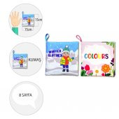 2 Kitapİngilizce Kışlık Giysiler ve Renkler Kumaş Sessiz Kitap E124 E129 - Bez Kitap thumbnail 4