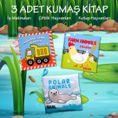 3 Kitapİngilizce İş Makinaları , Çiftlik ve Kutup Hayvanları Kumaş Sessiz Kitap E118 E119 E125 - Bez Kitap thumbnail 2