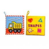 2 Kitapİngilizce İş Makinaları ve Şekiller Kumaş Sessiz Kitap E118 E131 - Bez Kitap thumbnail 1