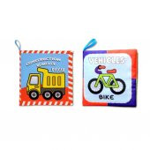 2 Kitapİngilizce İş Makinaları ve Taşıtlar Kumaş Sessiz Kitap E118 E132 - Bez Kitap thumbnail 1