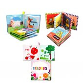 3 Kitapİngilizce Çiftlik Hayvanları , Renkler ve İş Makinaları Kumaş Sessiz Kitap E119 E118 E129 - Bez Kitap thumbnail 3