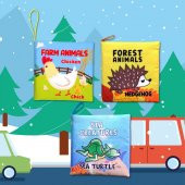 3 Kitapİngilizce Deniz Canlıları , Çiftlik ve Orman Hayvanları Kumaş Sessiz Kitap E119 E127 E128 - Bez Kitap thumbnail 5