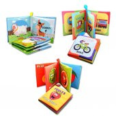 3 Kitapİngilizce Çiftlik Hayvanları, Taşıtlar ve Meyveler Kumaş Sessiz Kitap E119 E132 E126 - Bez Kitap thumbnail 3