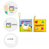 2 Kitapİngilizce Çiftlik Hayvanları ve Şekiller Kumaş Sessiz Kitap E119 E131 - Bez Kitap - 4