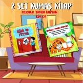2 Kitap  Kim O ve Meraklı Kaplan Yarusu Kumaş Sessiz Kitap T096 T090 - Bez Kitap - 2