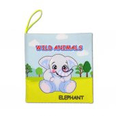 İngilizce Vahşi Hayvanlar Sessiz Kumaş Kitap E389 - Bez Kitap , thumbnail 1