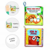 2 Kitap  Kim O ve Meraklı Kaplan Yarusu Kumaş Sessiz Kitap T096 T090 - Bez Kitap - 4