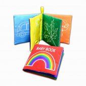 İngilizce Renkli Bebek Kumaş Sessiz Kitap E120 - Bez Kitap thumbnail 3