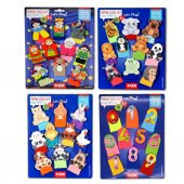 4 Set - 40 Parça  Masal Kahramanları, Rakamlar, Evcil ve Vahşi Hayvanlar Parmak Kukla T225 T772 T782 T64 thumbnail 3