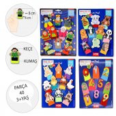 4 Set - 40 Parça  Masal Kahramanları, Rakamlar, Evcil ve Vahşi Hayvanlar Parmak Kukla T225 T772 T782 T64 thumbnail 4