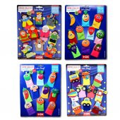 4 Set - 40 Parça  Masal Kahramanları, Meyveler, Sebzeler ve Taşıtlar Parmak Kukla T225 T104 T105 T181 thumbnail 4