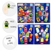 4 Set - 40 Parça  Masal Kahramanları, Aile Bireyleri , Meslekler ve Emojiler Parmak Kukla T225 T106 T752 T762 - 3