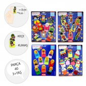 4 Set - 40 Parça  Masal Kahramanları , Emojiler, Karagöz  Hacivat ve Taşıtlar Parmak Kukla T106 T181 T224 T225 thumbnail 3