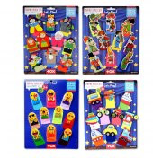 4 Set - 40 Parça  Masal Kahramanları , Emojiler, Karagöz  Hacivat ve Taşıtlar Parmak Kukla T106 T181 T224 T225 thumbnail 4