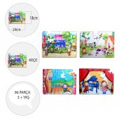 4 Set - 96 Parça  Oyun Parkı ve Sahne 5+ Keçe Yapboz - 5 Yaş Puzzle T019 T040 - 4