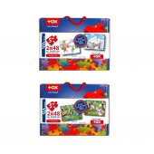 4 Set - 96 Parça  Kış ve Baykuş 5+ Keçe Yapboz - 5 Yaş Puzzle T014 T017 - 3