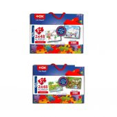 4 Set - 96 Parça  Orman ve Kış 5+ Keçe Yapboz - 5 Yaş Puzzle T014 T015 - 3