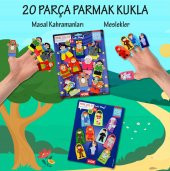 2 Set - 20 Parça  Masal Kahramanları ve Meslekler Parmak Kukla T761 T225 thumbnail 2
