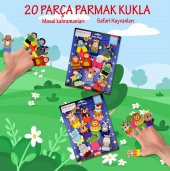 2 Set - 20 Parça  Masal Kahramanları ve Safari Hayvanları Parmak Kukla T223 T225 thumbnail 2