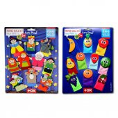 2 Set - 20 Parça  Masal Kahramanları ve Meyveler Parmak Kukla T105 T225 thumbnail 1