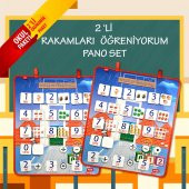 2 Set - 88 Parça  Rakamları Öğreniyorum Keçe Duvar Panoları thumbnail 2